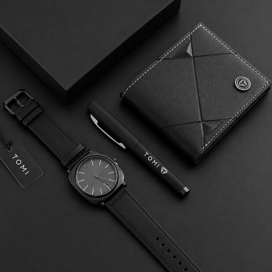 TOMI Gift Set Watch With Wallet & Pen