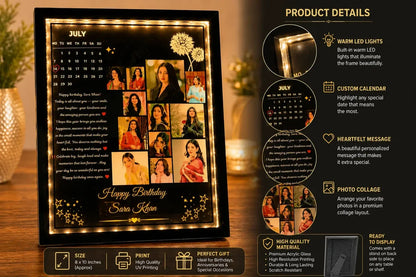 Personalized 3D LED Birthday Photo Frame