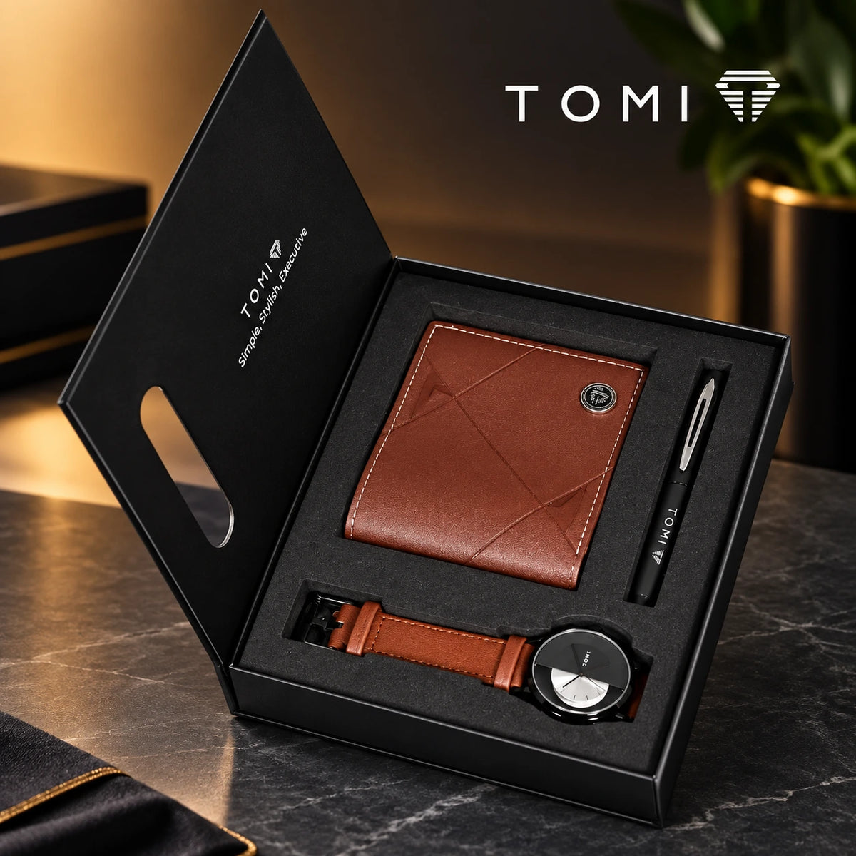 TOMI Premium Leather Watch for Men