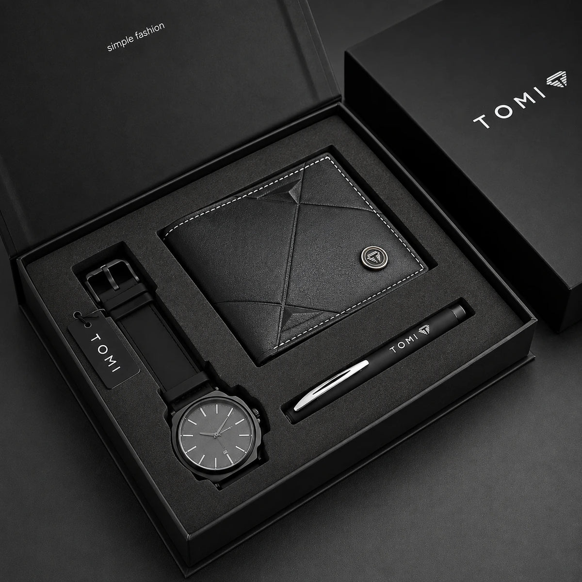 TOMI Gift Set Watch With Wallet & Pen