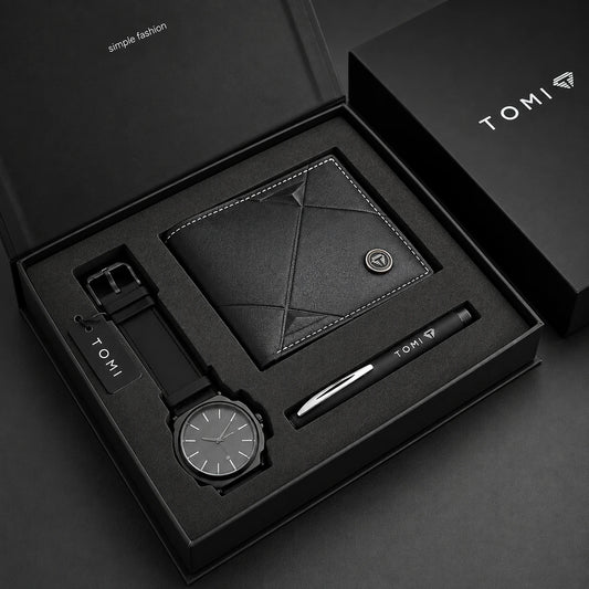 TOMI Gift Set Watch With Wallet & Pen