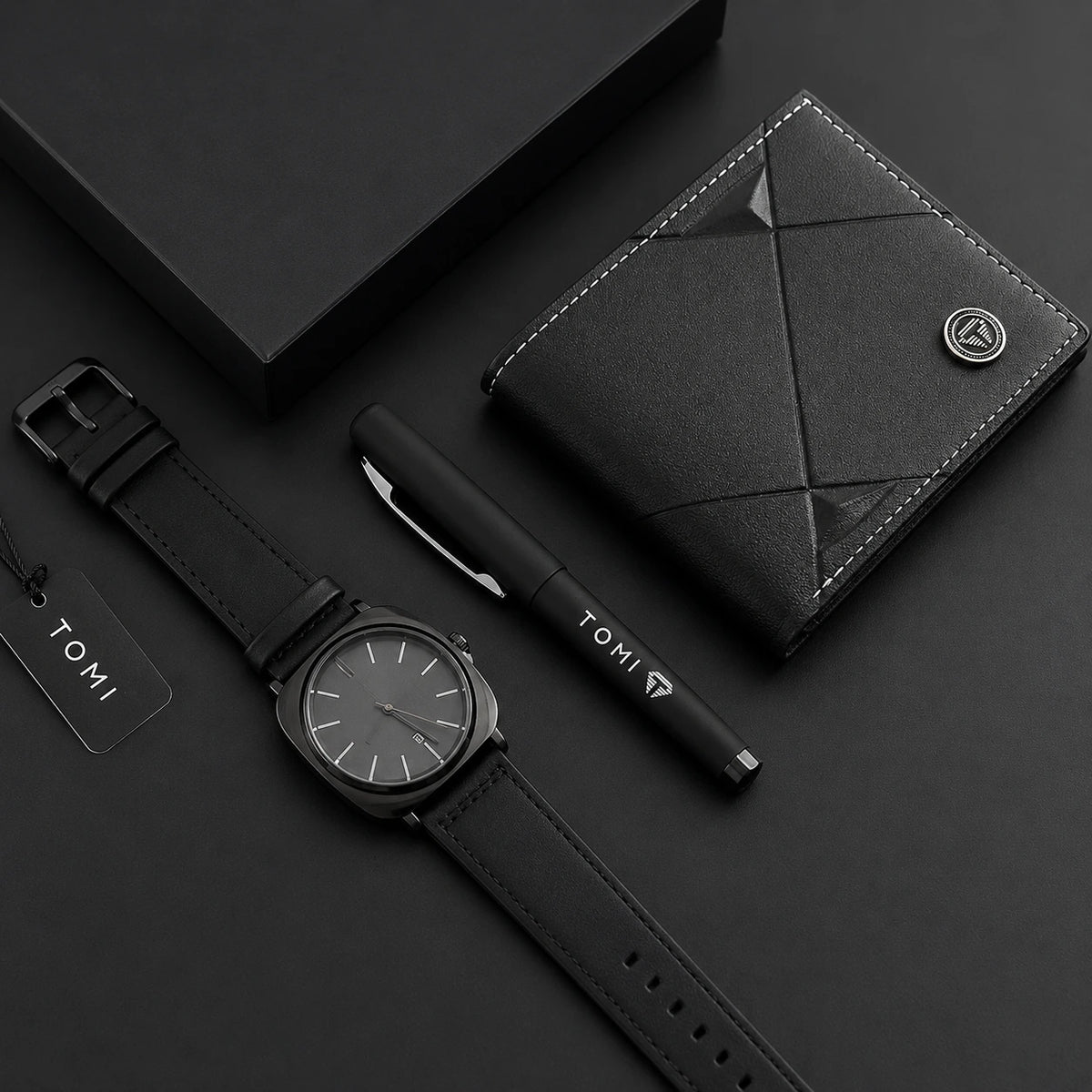 TOMI Gift Set Watch With Wallet & Pen