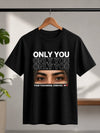 Black Down Shoulder Custom T-Shirt