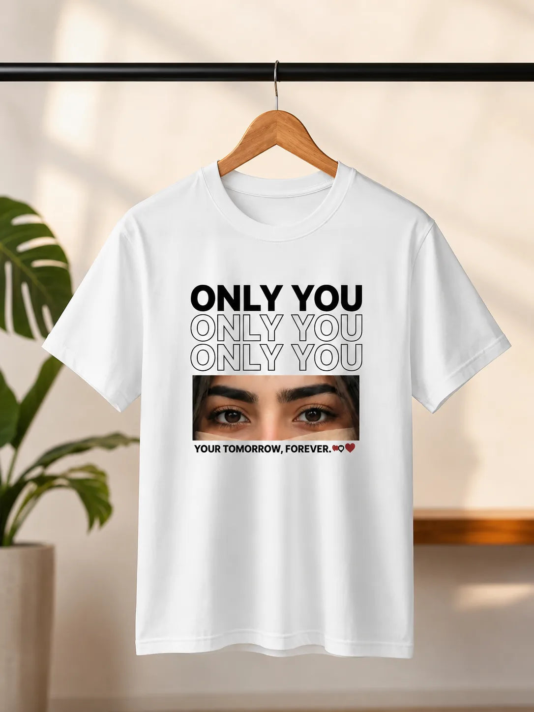 Down Shoulder Custom T-Shirt