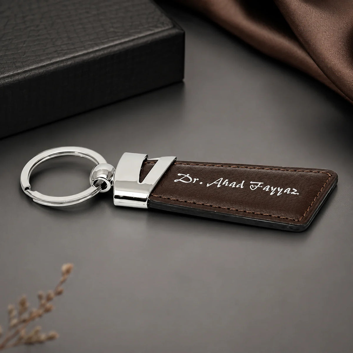 Personalized Leather Keychain