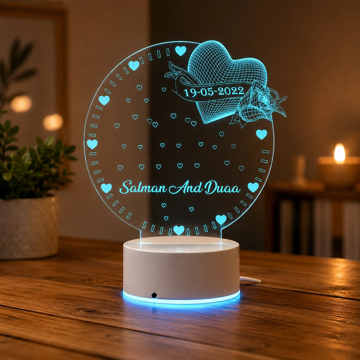 Personalized LED Acrylic Love Lamp