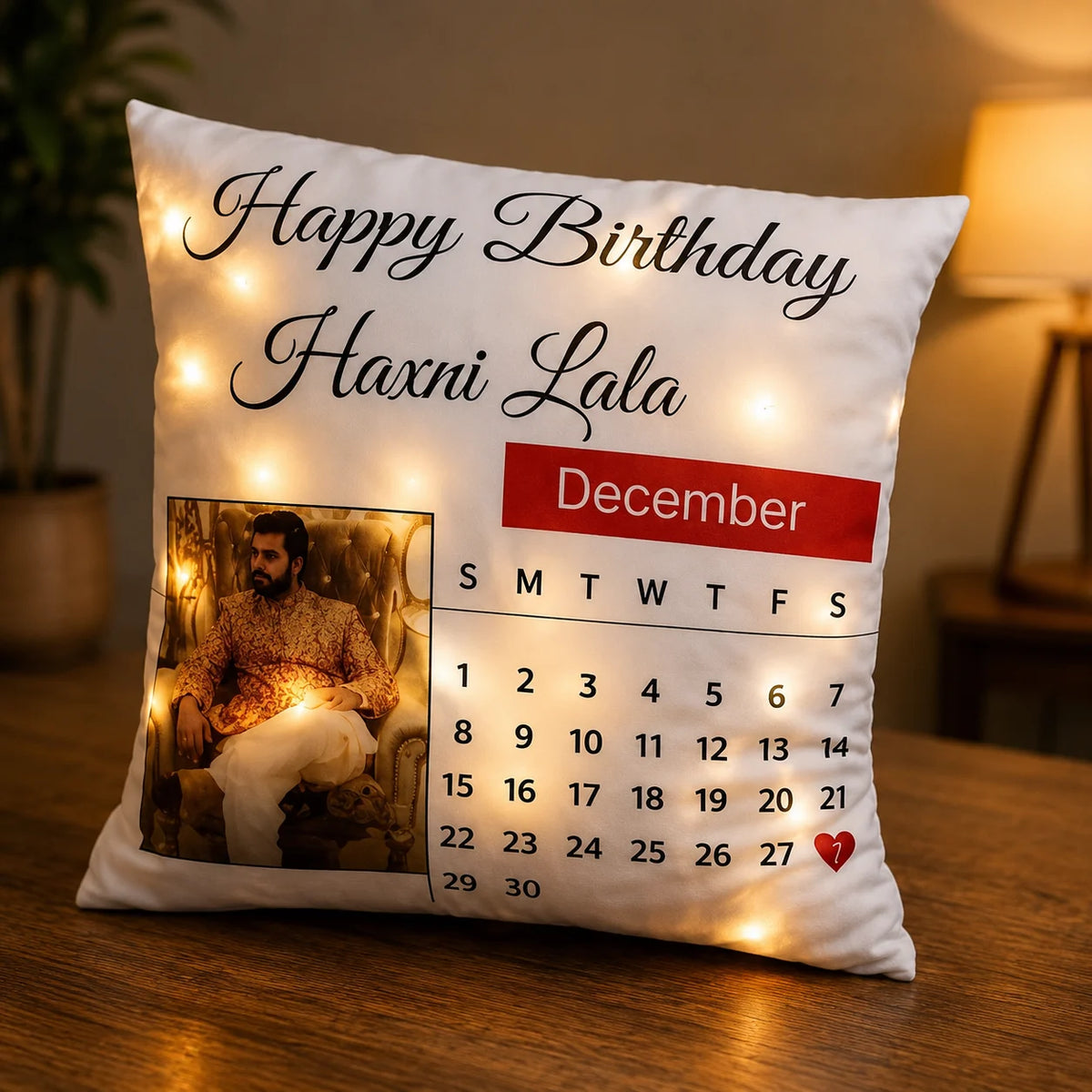 Personalized LED Lights Cushion