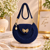 Navy Blue Handmade Crochet Handbag