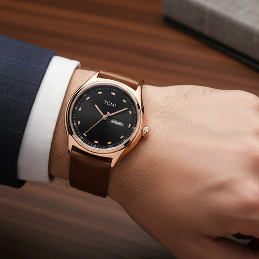 Men’s Luxury Leather Strap Watch