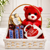 Personalized Teddy Bear Chocolate Gift Basket for Her