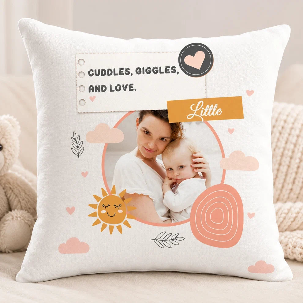 Custom Name & Photo Pillow Cushion